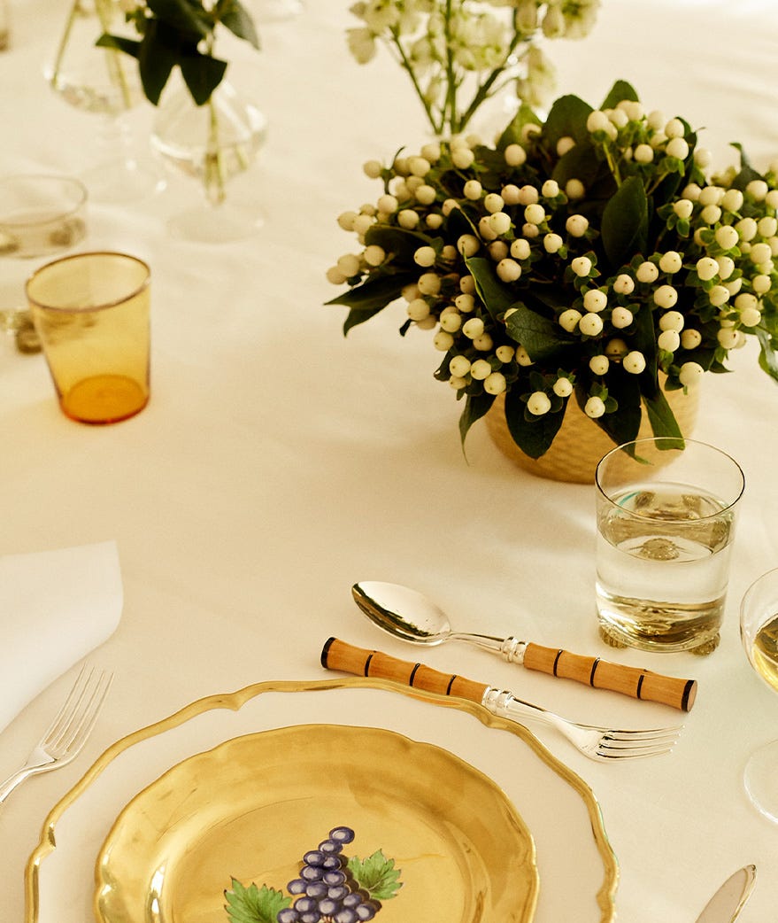 White Bailey buds on a table