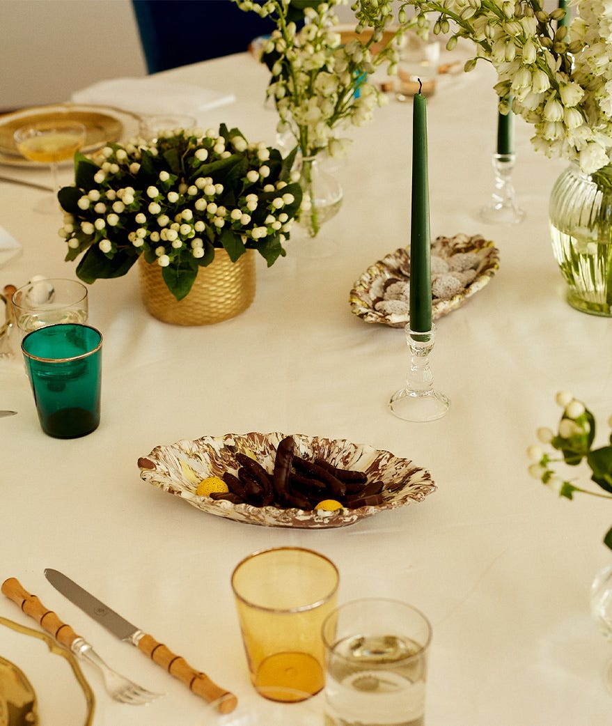 hypericum and bailey bud table decorations