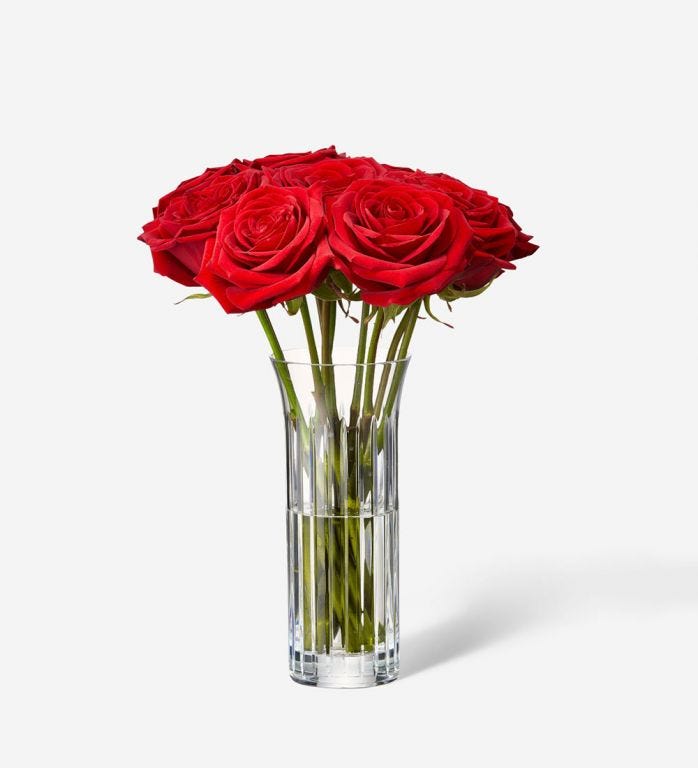 Baccarat Rose Vase Set