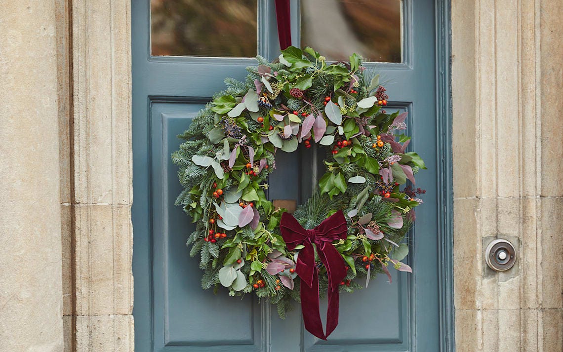 wreath on door